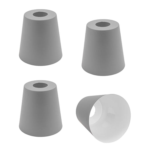 FSLiving Lampenschirm 4er-Set,Grau Deckenlampe Pendelleuchte Schirm Teile - für Fassung E27 ø 13cm - Lampenschirm Deko Tischlampe Wandlampe Nachttischlamp DZTB2742