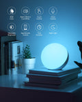 Hifree Smart LED Tischlampe, Nachttischlampe Touch Dimmbar funktioniert mit Alexa und Google Assistant, Wifi Atmosphäre Nachtlicht Stimmungslicht, Robust und Sicher für Kinder