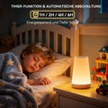 Auxmir Nachttischlampe Touch Dimmbar, Nachtlicht mit Fernbedienung, Braun