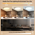 Aisutha LED Deckenleuchte, 24W 2800LM Deckenlampe Flach Dimmbar mit Fernbedienung, 3000K-6500K, IP54 Ultra Dünn Schlafzimmer Lampe für Wohnzimmer Kinderzimmer Küche Badezimmer