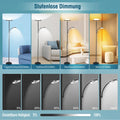 42W Stehlampe Wohnzimmer, 4200LM LED Deckenfluter mit Leselampe 2700K-6500K Stufenloses Dimmen , Fernbedienung und Touch-Steuerung, Moderne Dimmbar Standleuchte für Wohnzimmer Schlafzimmer Büro