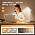 6000mAh Akku Tischlampe Kabellos, 3 Farben+Dimmbar Schreibtischlampe Kinder, Faltbar+Tragbar Led Tischlampe Akku Lampe, Nachttischlampe Touch Lampe mit Timer, Leselampe Kinder, Campinglampe Aufladbar
