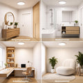 LQWELL LED Deckenleuchte Ultra Dünn Weiß 22cm 18W 1980lm 3000K