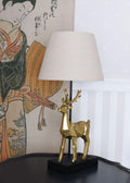 Tischlampe Hirsch Tischleuchte Hirschgeweih Nachttischlampe (ohne Leuchtmittel) 61 cm cw631 Palazzo Exklusiv