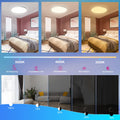 IEGLED Deckenlampe mit Fernbedienung und APP Steuerung, 24W Rund Deckenleuchte 2700K-6500K Dimmbar, RGB LED Lampe für Schlafzimmer, Wohnzimmer, Kinderzimmer,Ø30CM