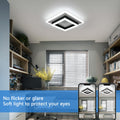 LED Deckenleuchte 30W 3250LM Deckenlampe Schwarze, Modern Design Deckenlampe Eckig Flach Schlafzimmerlampe Esstischlampe Bürolampe Flurlampe Deckenleuchte LED Kaltesweiß 6500K