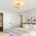 Comely Deckenlampe LED, 22W 2500LM, Moderne LED Deckenleuchte, Gold Aluminium Deckenleuchte für Schlafzimmer Wohnzimmer Küche Flur, Warmweiß 3000K
