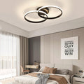Toolight LED Deckenleuchte Schlafzimmer, 42W 4725LM Deckenlampe Wohnzimmer Schwarz, Modern 4500K Neutralweiß Licht LED Deckenlampe Rund für Flur Küche, 54CM