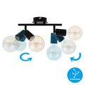 BRILONER - Deckenlampe Vintage schwenkbar, E27 Fassung, max. 60 Watt, Deckenleuchte, Lampe, Wohnzimmerlampe, Schlafzimmerlampe, Küchenlampe, Deckenstrahler, 27,5x10x10,5 cm, Schwarz