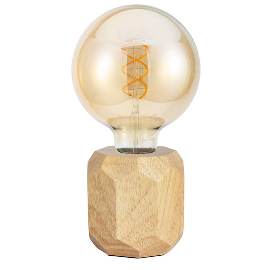 Pauleen 48159 Woody Sparkle Tischleuchte aus Holz skandinavische Tischlampe Würfellampe max25W E27 Holz 230V