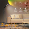 Lanmonlily LED Stehlampe Dimmbar 10W, stehlampe Wohnzimmer mit Fernbedienung, stehleuchte mit Berührungssteuerung, 360° Drehbare Stehlampe Schwarz, Stehlampen für Schlafzimmer, Büro
