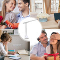 Tischlampe Mit Touch-Funktion,Flimmerfreie Schminkspiegel Lampe - Dimmbares Gleichmäßiges Licht Mit Helligkeitsregelung Für Lesen Schreiben Lernen Schreibtisch