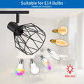 ANWIO Deckenleuchte E14 4 Flammig Schwarz, LED Deckenstrahler 4 Flammig Schwenkbar Flurlampe Lampe Wohnzimmer LED Deckenlampe Küche Spotleuchte Wand Schlafzimmer (Ohne Leuchtmittel) EUC-