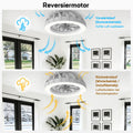 Qufby LED Deckenventilator mit Beleuchtung, 48cm Modern