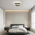 DELIPOP Moderne LED Deckenleuchte, 30W 3375LM LED Deckenlampe Quadratisch Innen, Acryl Deckenbeleuchtung Schwarz für Schlafzimmer, Wohnzimmer, Flur, Küche, Balkon, Natürliches Licht 4500K