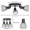 Dehobo Led Deckenstrahler Schwenkbar 350°, Deckenleuchte E14 3 Flammig Schwarz, Spotleuchte Wand, Deckenlampe Spots Led, LED Wandstrahler für Küche, Wohnzimmer, Schlafzimmer, Nein E14 Leuchtmittel