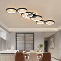 LED Deckenleuchte Dimmbar Wohnzimmer Deckenlampe Schwarz Wohnzimmerlampe