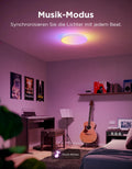 Govee Deckenlampe RGBIC 48.5W, Smart Led Deckenleuchte 4300lm Kompatibel mit Matter, Alexa & Google Assistant, Deckenlampe Led Ø38cm Lamp Dimmbar mit Hintergrundbeleuchtung für Wohnzimmer Schlafzimmer