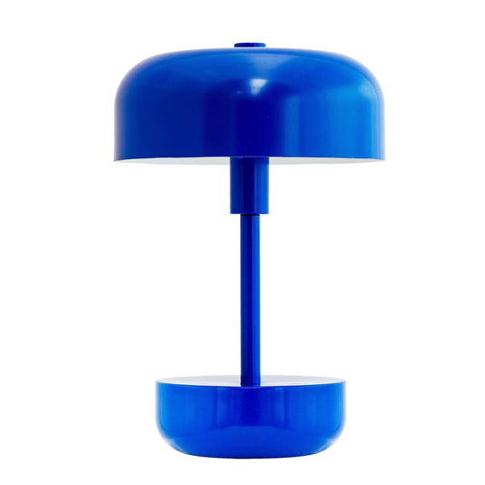 Dyberg Larsen Haipot Tischlampe Kabellos Blau | LED Lampe Dänischen Design Wiederaufladbare | Schreibtischlampe ohne leuchtmittel | Nachttischlampe 8 Stunden Akkulaufzeit | LED Tischleuchte Kabellos
