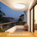 Deckenlampe LED Deckenleuchte Flach 48W, Deckenleuchte Schlafzimmer 4000K 4800LM, IP44 Wasserfest Badezimmer Lampe für Bad Flur Wohnzimmer Balkon Küche Keller Lampe, 30CM