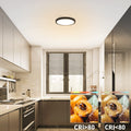 ZMH Deckenlampe LED Deckenleuchte Flach - Küchenlampe Schwarz 15W Badezimmerlampe Rund Küche Deckenbeleuchtung 3000K Schlafzimmerlampe Klein Badlampe IP44 Flurlampe Ø18cm für Schlafzimmer Bad Flur