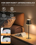 NIBSHOOM Tischlampe Kabellos Dimmbar,5200mAh Led Akku Tischleuchte Höhenverstellbare mit Warmweißes Licht & 256 RGB Farbwechsel,IP54 Wasserdicht Tischlampe Schwarz für Restaurant-2 Stück
