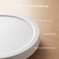 LQWELL LED Deckenleuchte Ultra Dünn Weiß 22cm 18W 1980lm 6000K