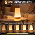 Auxmir Nachttischlampe Touch Dimmbar, Nachtlicht mit Fernbedienung, Braun
