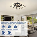 Homefire LED Deckenventilator Mit Beleuchtung 3000-6500K Dimmbar Schwarz