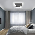LED Deckenleuchte 30W 3250LM Deckenlampe Schwarze, Modern Design Deckenlampe Eckig Flach Schlafzimmerlampe Esstischlampe Bürolampe Flurlampe Deckenleuchte LED Kaltesweiß 6500K