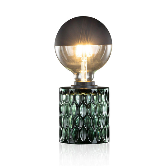 Pauleen 48023 Crystal Magic Tischleuchte max. 20W Tischlampe für E27 Lampen Nachttischlampe Grün 230V Glas ohne Leuchtmittel