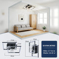 Homefire LED Deckenventilator Mit Beleuchtung 3000-6500K Dimmbar Schwarz