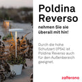 Zafferano, Poldina Reverso Lampe, Wiederaufladbare und Kabellose Tischlampe mit Touch Control, Geeignet für den Innen- und Außenbereich, Dimmer, 2200-3000 K, Höhe 35 cm, Farbe Salbei