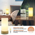 HSLighting Nachttischlampe, Touch Dimmbar Tischlampe mit Glas Lampenschirm Night Light Glühbirne 3 Helligkeitsstufen Einstellbar Nachtischlampen Tischleuchte Minimalistische für Lesen Wohnzimme