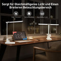 STAPERFO Schreibtischlampe - LED Nachttischlampe, LED Tischlampe Dimmbar, Tageslichtlampe Augenschutz mit 45-Minuten Timer, 5 Farben und 10 Helligkeitsstufen, USB-Anschluss für Leser, Kinder, Büro