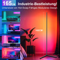 TRUMPETS LED Stehlampe Wohnzimmer 165cm, RGB Ecklampe Dimmbar mit Fernbedienung und APP, 16 Millionen Farben, Musikmodi, DIY-Modus & Timing -Funktion für Schlafzimmer (Mit Adapter 10W)