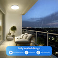 Combuh Led Deckenleuchte mit Bewegungsmelder Innen, 18W Neutralweiß 4000K Deckenlampe Flach mit Dämmerungssensor, IP56 Wasserdicht Beleuchtung für Flur Balkon Badezimmer Treppenhaus, Rund 29.5CM