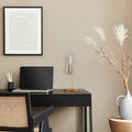 Paco Home Tischlampe Nachttischlampe Schreibtisch E14 Minimalistisch Skandinavisch Büro Holz Fuß Lampe mit Stecker