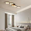 LED Deckenleuchte Dimmbar Deckenlampe mit Fernbedienung Wohnzimmerlampe Schwarze 45W Schlafzimmerlampe Deckenbeleuchtung 92cm Rechteckige Lampen Modern-Design Küchenlampe für Esszimmer Restaurant Flur