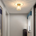 Sxtiger Kristall Deckenleuchte Gold, Moderne Runde Deckenlampe E27 Kristall Lampe Flur Decke Wohnzimmer Schlafzimmer Küche Eingang Kronleuchter