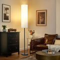 GyroVu Stehlampe Papier für das Wohnzimmer, 65” stehende Lampe, hohe Lampe für das Schlafzimmer mit Papierlampenschirm, 3 Farbtemperaturen Stehlampe für das Wohnzimmer (Glühbirne Enthalten)