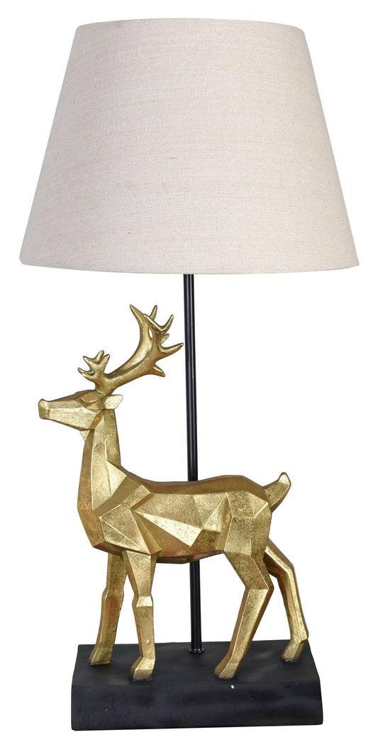 Tischlampe Hirsch Tischleuchte Hirschgeweih Nachttischlampe (ohne Leuchtmittel) 61 cm cw631 Palazzo Exklusiv