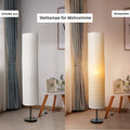 LALISU Stehlampe Papier Lampe Moderne Stehlampen mit Lampenschirm, Stehlampe für für Wohnzimmer Mit Fußschalter, Schlafzimmer und Arbeitszimmer (White-03)