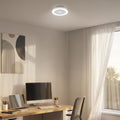 BRILONER - LED Deckenventilator mit Beleuchtung, Fernbedienung, Leiser DC-Motor, 5 Geschwindigkeiten, CCT, Dimmbar, Lampe mit Ventilator, LED Deckenleuchte, Deckenlampe Ventilator, 38 cm, Weiß