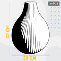 VOLIOS® Keramik Tischlampe ink. 6 Watt LED Birne I Dekolampe I Nachttischlampe I Tischleuchte weiß I beleuchtete Deko (Tropfen)