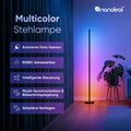 Nanoleaf Matter Smart Stehlampe Wohnzimmer, RGB IC LED Floor Lamp Dimmbar, Musik Sync, Dynamische Gradient Szenen, 1700lm, App & Sprachsteuerung (Funktion mit Alexa, Apple), Schlafzimmer Gaming Deko