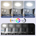 OTREN Led Deckenleuchte Dimmbar, 36W Deckenlampe RGB Farbwechsel mit Fernbedienung, 3240LM Rund Flach Lamp für Badezimmer Kinderzimmer Wohnzimmer Schlafzimmer, Ø30CM