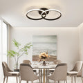 Toolight LED Deckenleuchte Schlafzimmer, 42W 4725LM Deckenlampe Wohnzimmer Schwarz, Modern 4500K Neutralweiß Licht LED Deckenlampe Rund für Flur Küche, 54CM
