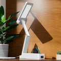 Dtaigou Tischleuchte | Klappbare Tischlampe Für Wohnzimmer Zimmer - Mit Uhrfunktion Nachtisch Zubehör Wiederaufladbare Leselampe Für Wohnung Haus Terrasse