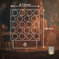 BRILONER - LED Tischlampe kabellos IP44 mit Glaskorpus, Touchdimmbar in Stufen, Akku & Lichtquelle tauschbar, Nachttischlampe, Dekolampe, Akku Tischleuchte, Wohnzimmer, Kinderzimmer, 15x11 cm, Grau